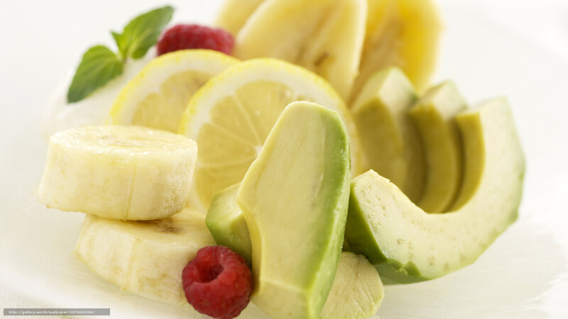 fruit salad with avocado and banana
