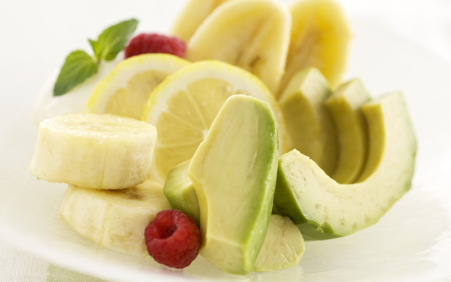 fruit salad with banana avocado