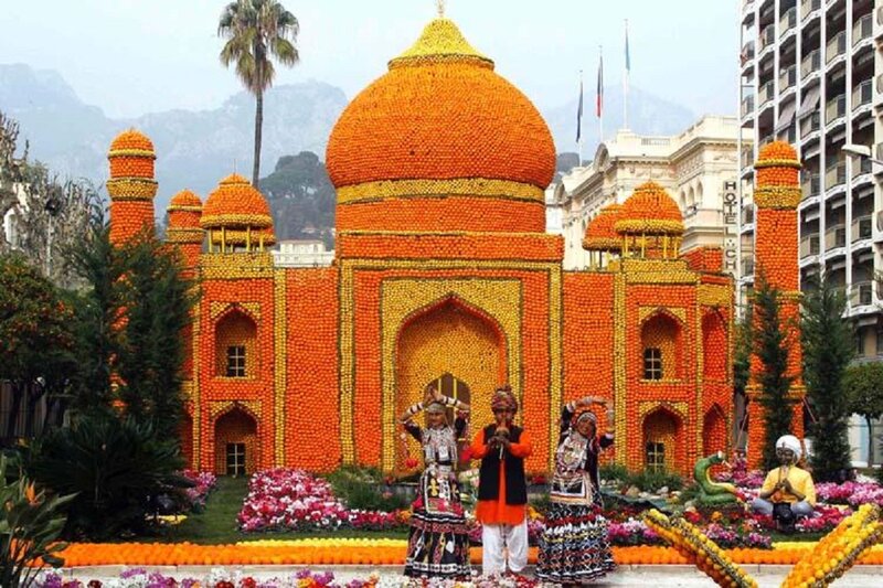 Fruit Sculpture of a Temple