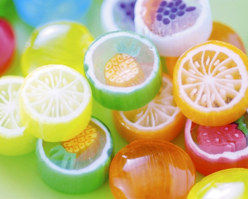 Fruit-shaped Candies — Yellow