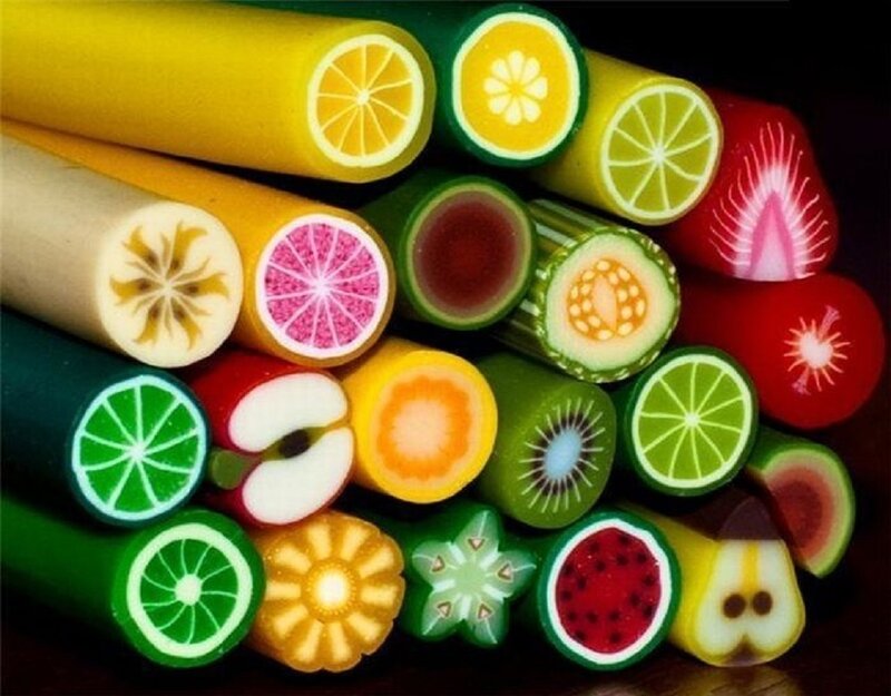 Fruit-shaped Candy Canes