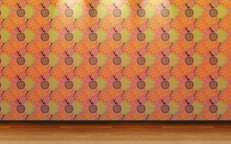 fruit slice pattern wallpaper