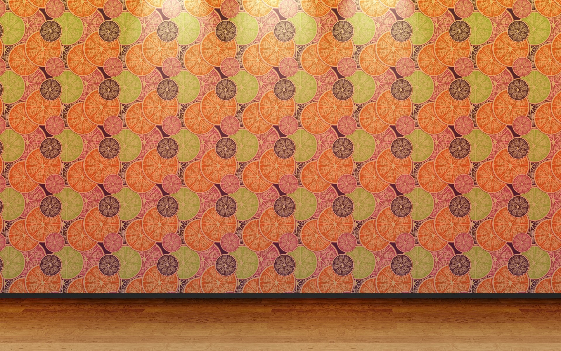 fruit slice pattern wallpaper