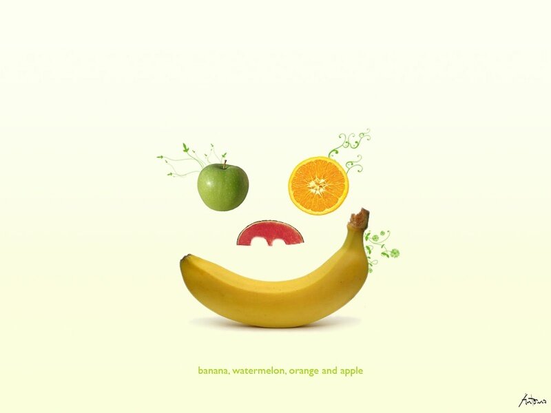 fruit smiley face