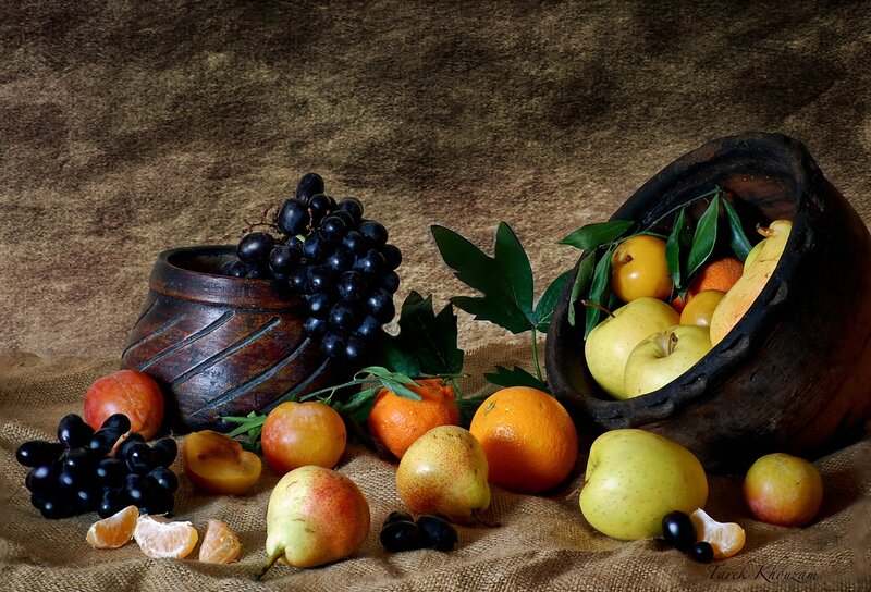 Fruit Still Life — Brown, Calm