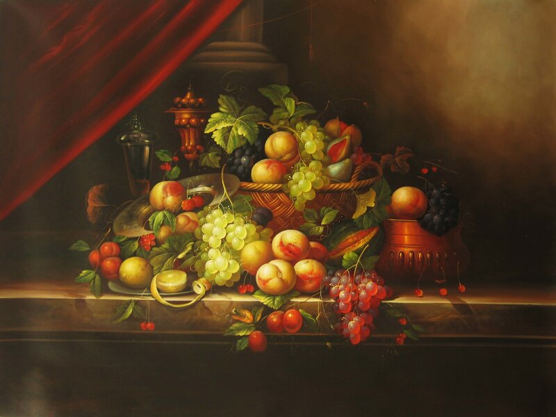 Fruit Still Life Painting — Red