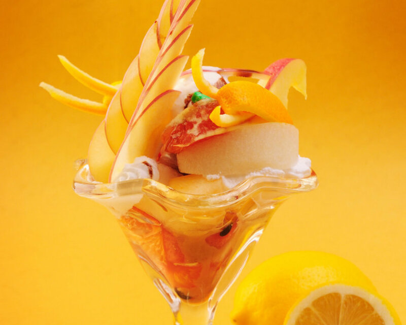 Fruit Sundae in Glass — Yellow