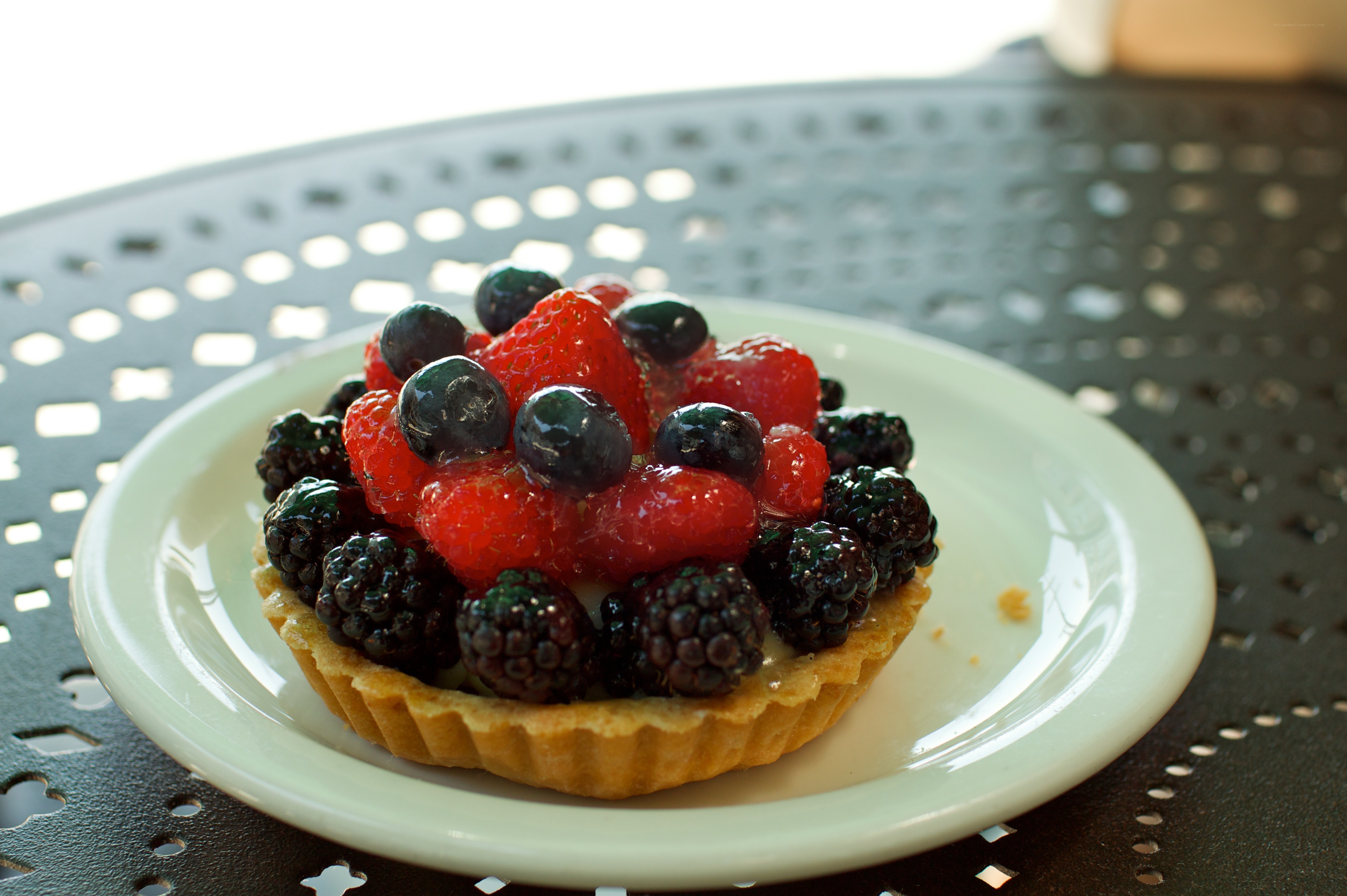 fruit tart on a plate