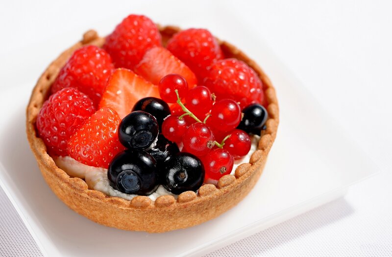 Fruit Tart with Berries — Red, Fresh