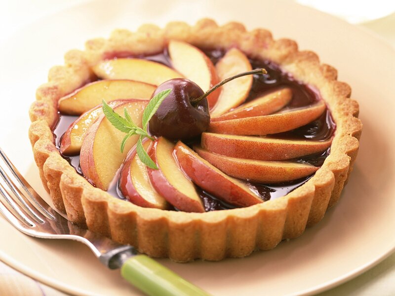 Fruit Tart with Cherry — Brown