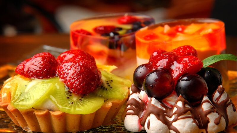 Fruit Tarts and Desserts — Red
