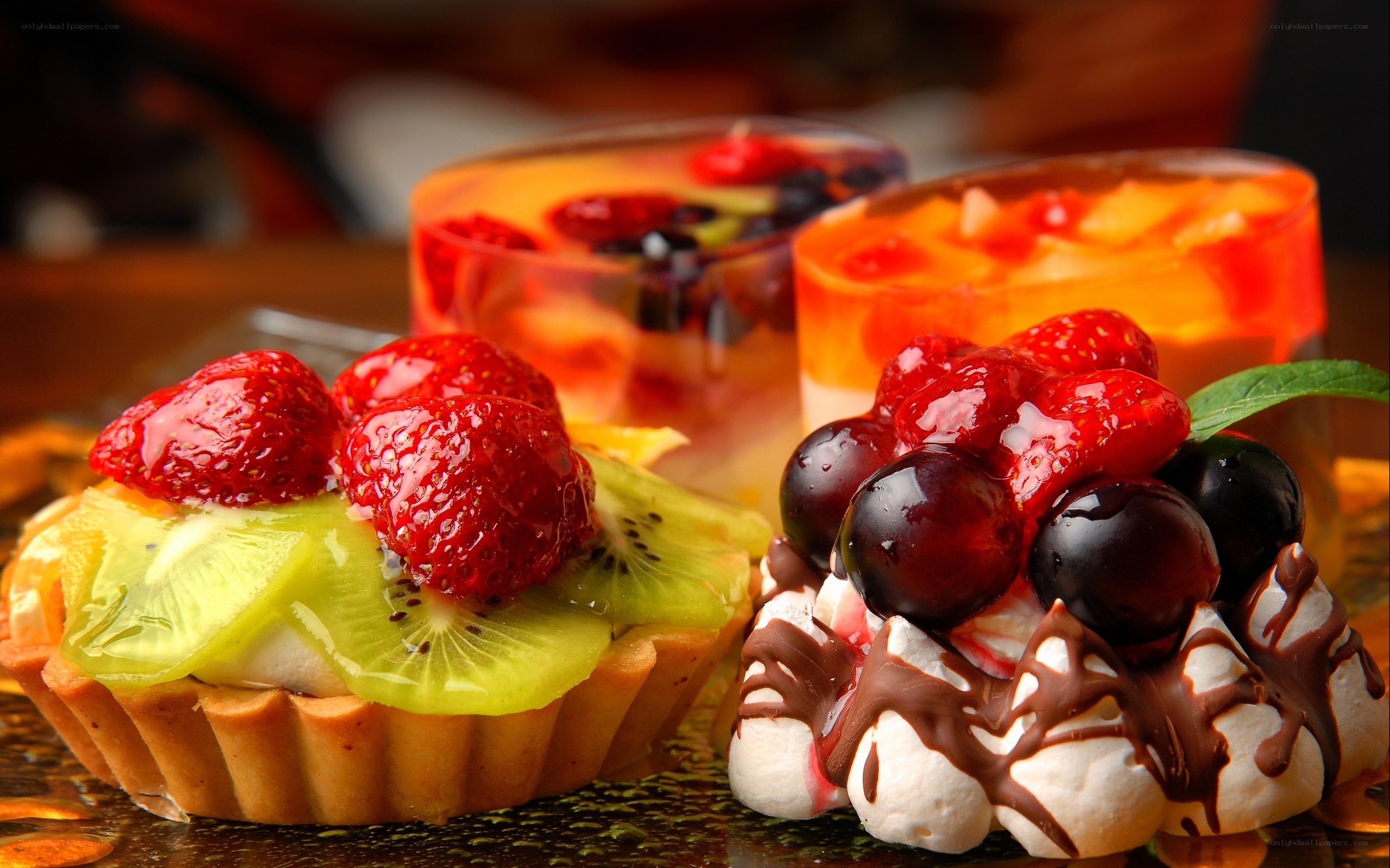 Fruit tarts and desserts