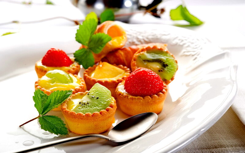 Fruit Tarts on a Plate