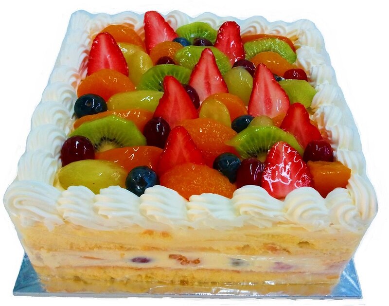 Fruit-topped Cake — White, Appetizing, Photograph, Strawberries