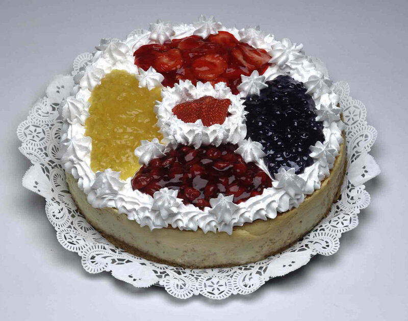 fruit-topped cheesecake
