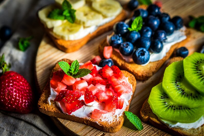 Fruit-topped Toast Slices