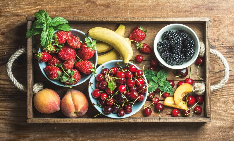 Fruit Tray on Wood