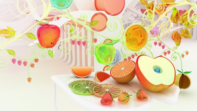 Fruit Tree with Sliced Fruit