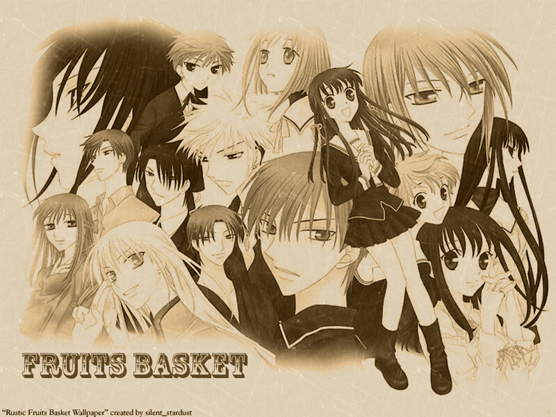 Fruits Basket anime character collage