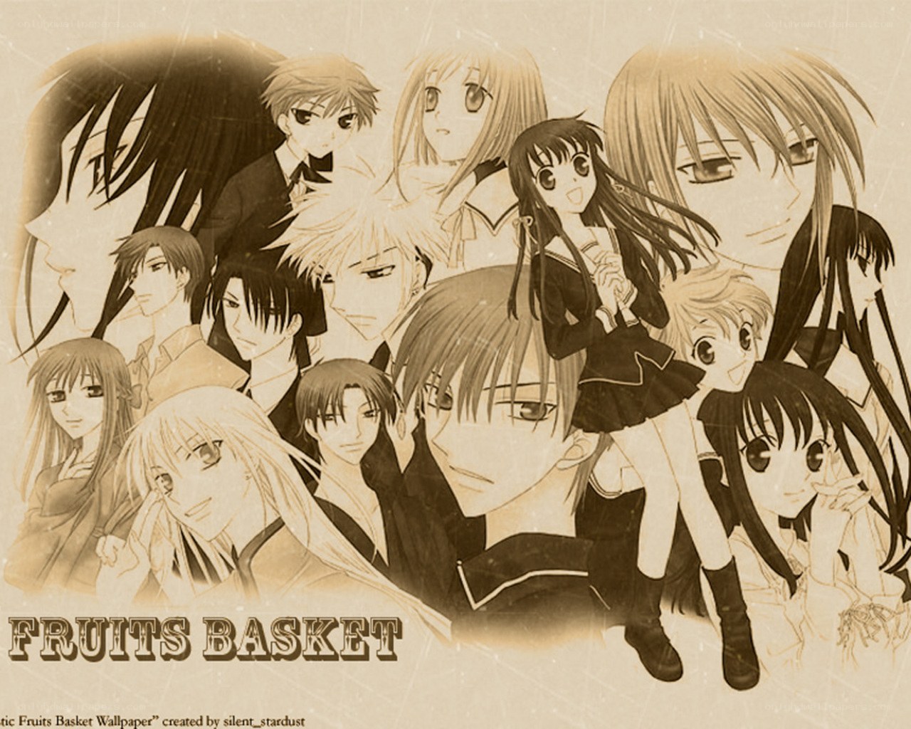 Fruits Basket character collage