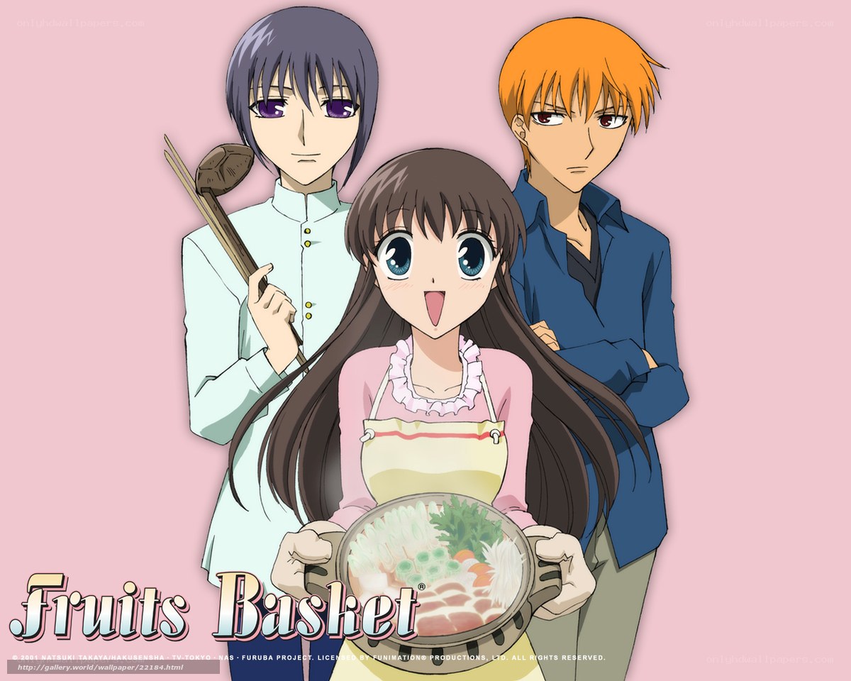 Fruits Basket characters with food