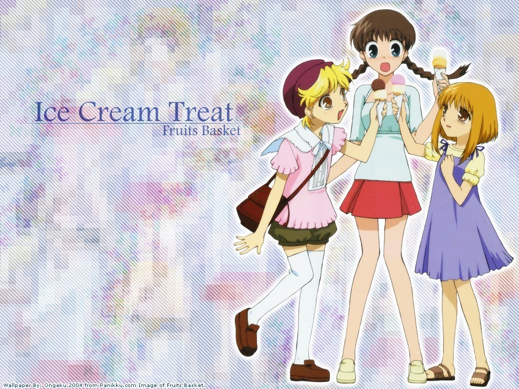 Fruits Basket characters with ice cream