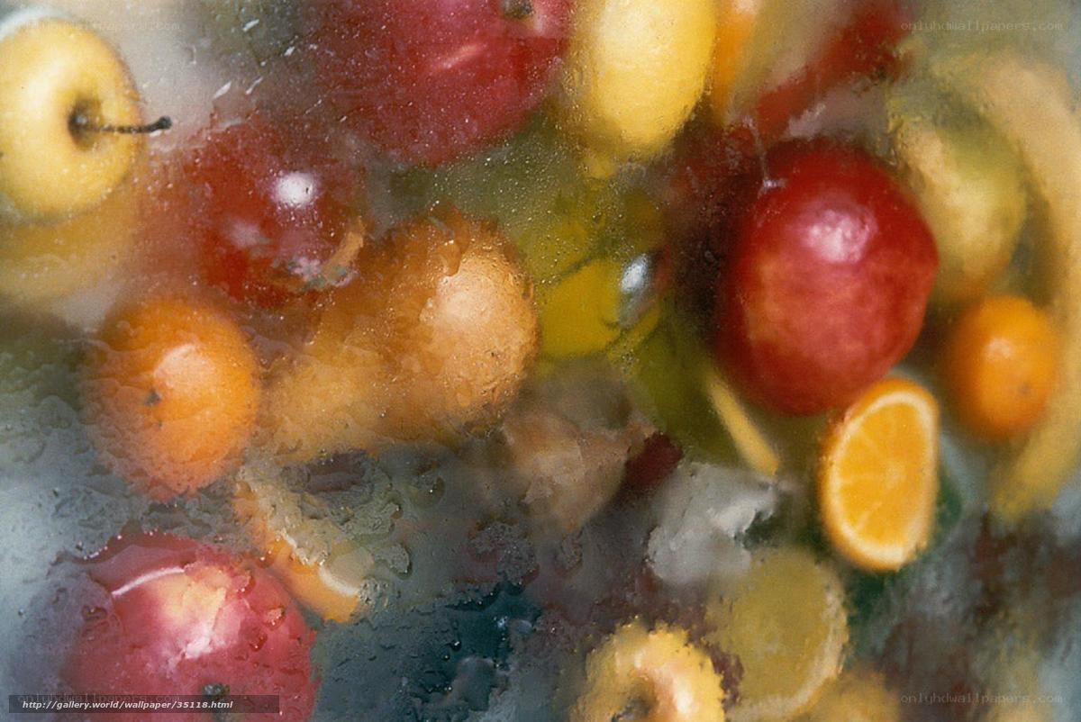 Fruits in a glass container