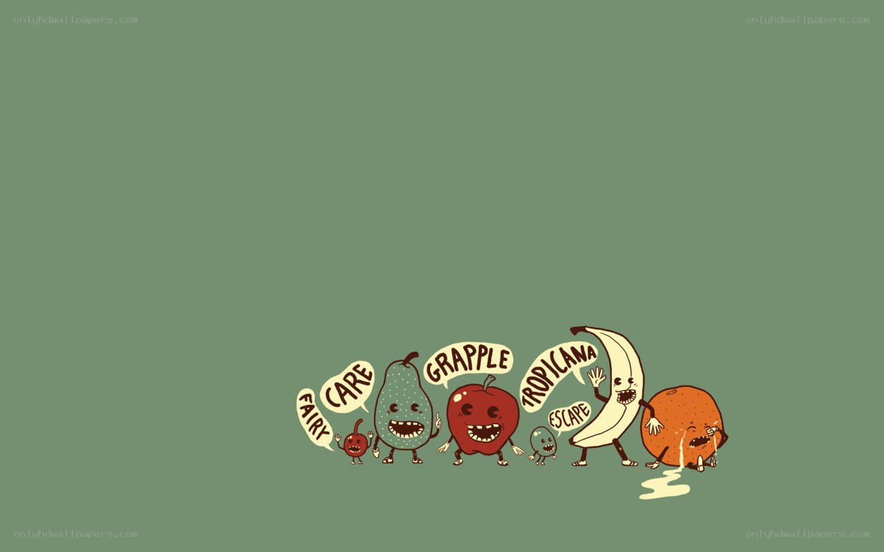 fruits in a line