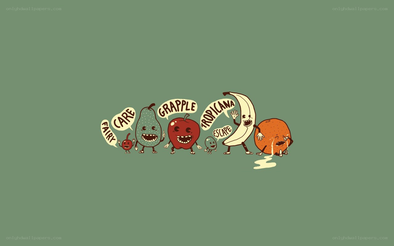 fruits in a line