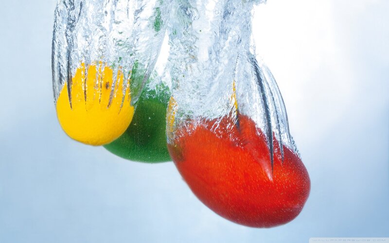 Fruits Submerged in Water