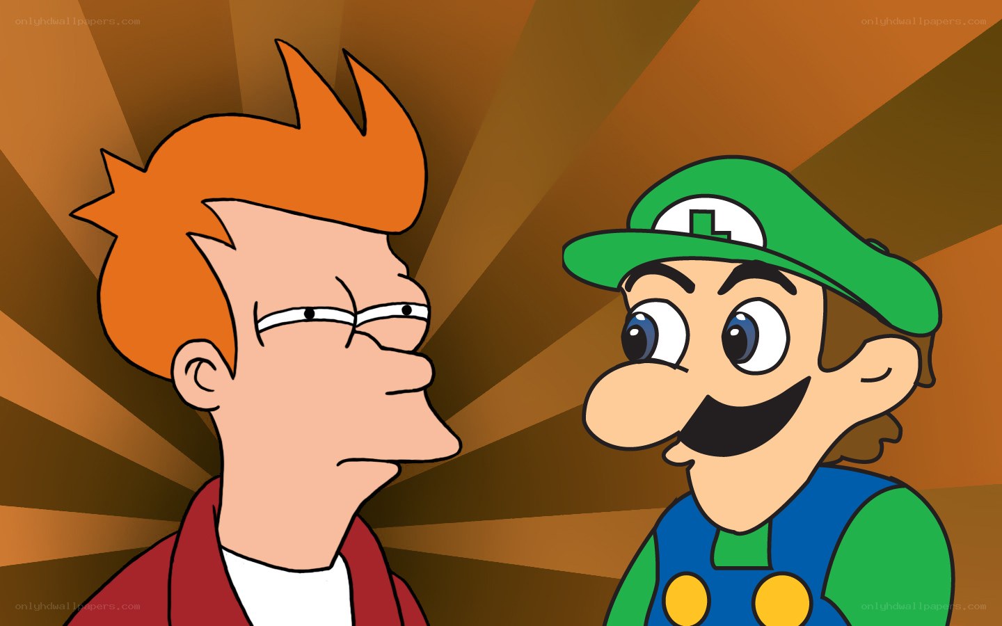Fry and Luigi face-off