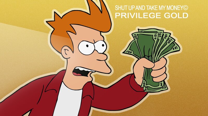 Fry Holding Money — Yellow