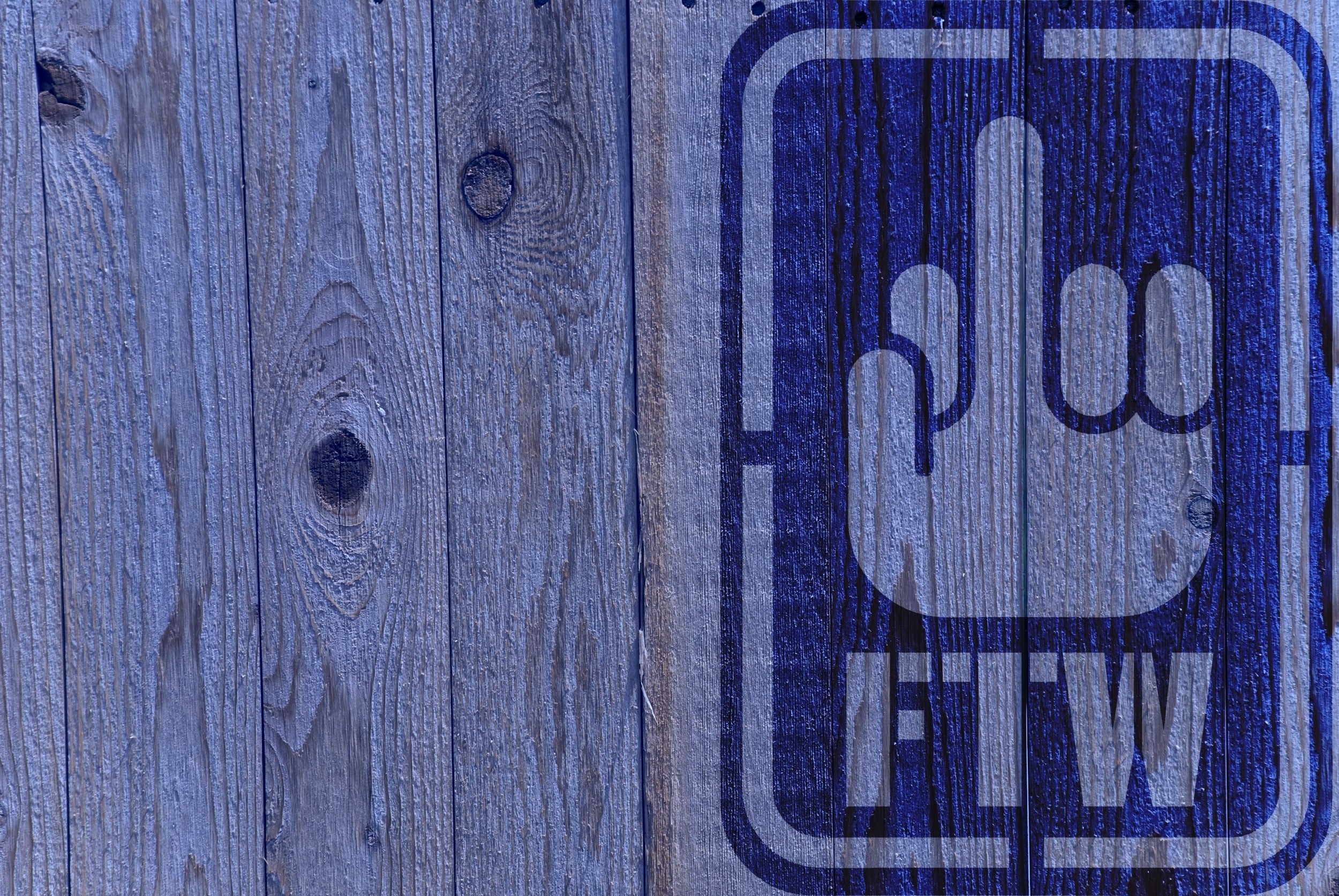 FTW hand gesture on wood