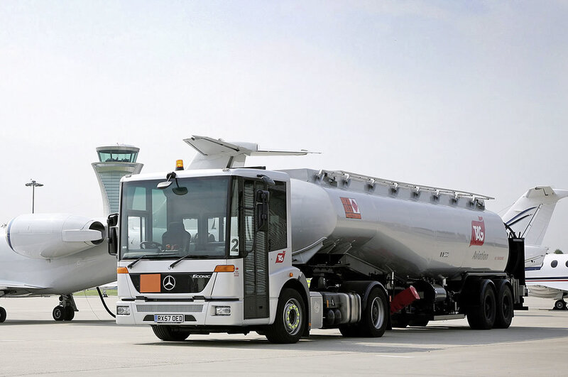 Fuel truck at airport tarmac