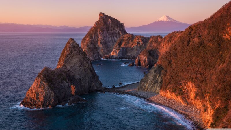 Fuji Mountain at Sunset — Orange
