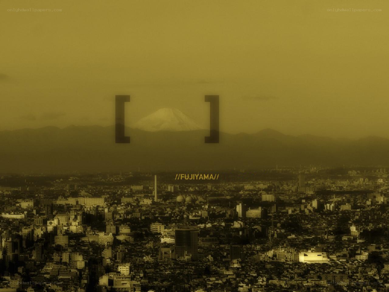 Fujiyama cityscape view