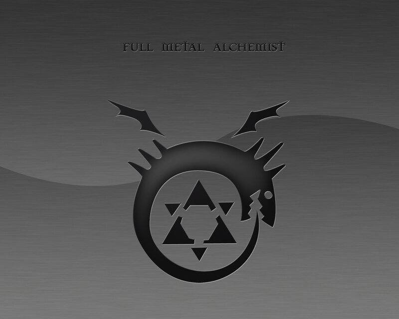 Full Metal Alchemist Logo — Black, Dark, Digital Art