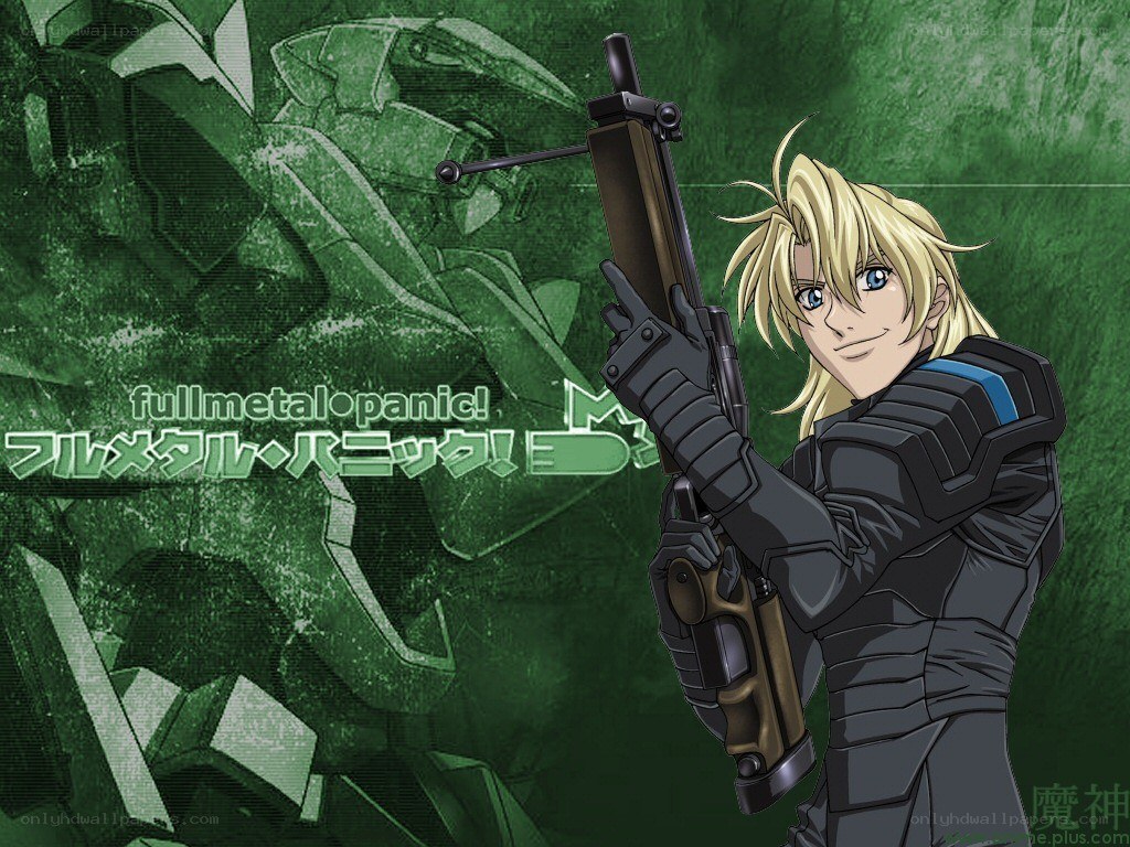 Full Metal Panic character with rifle