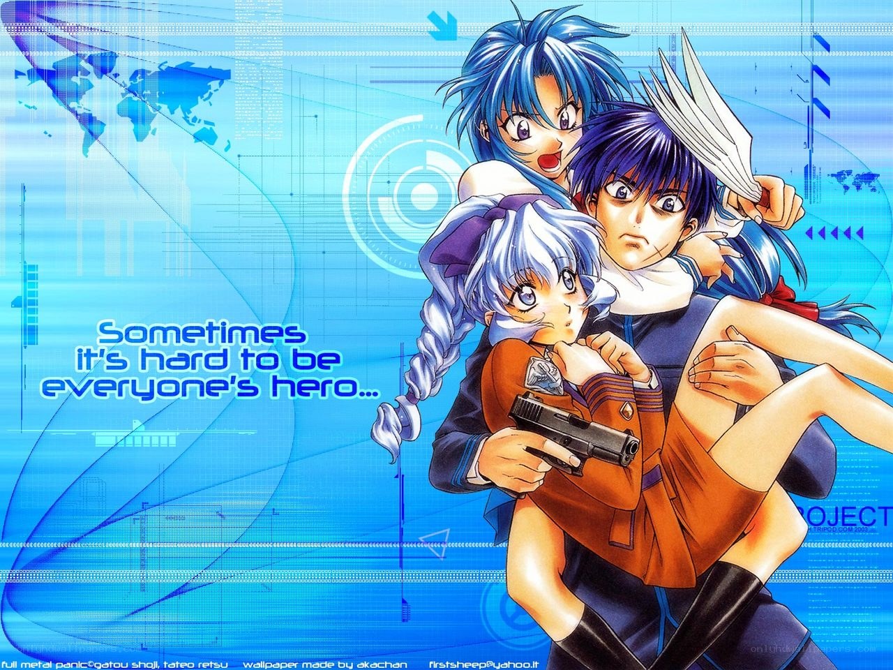Full Metal Panic characters in action