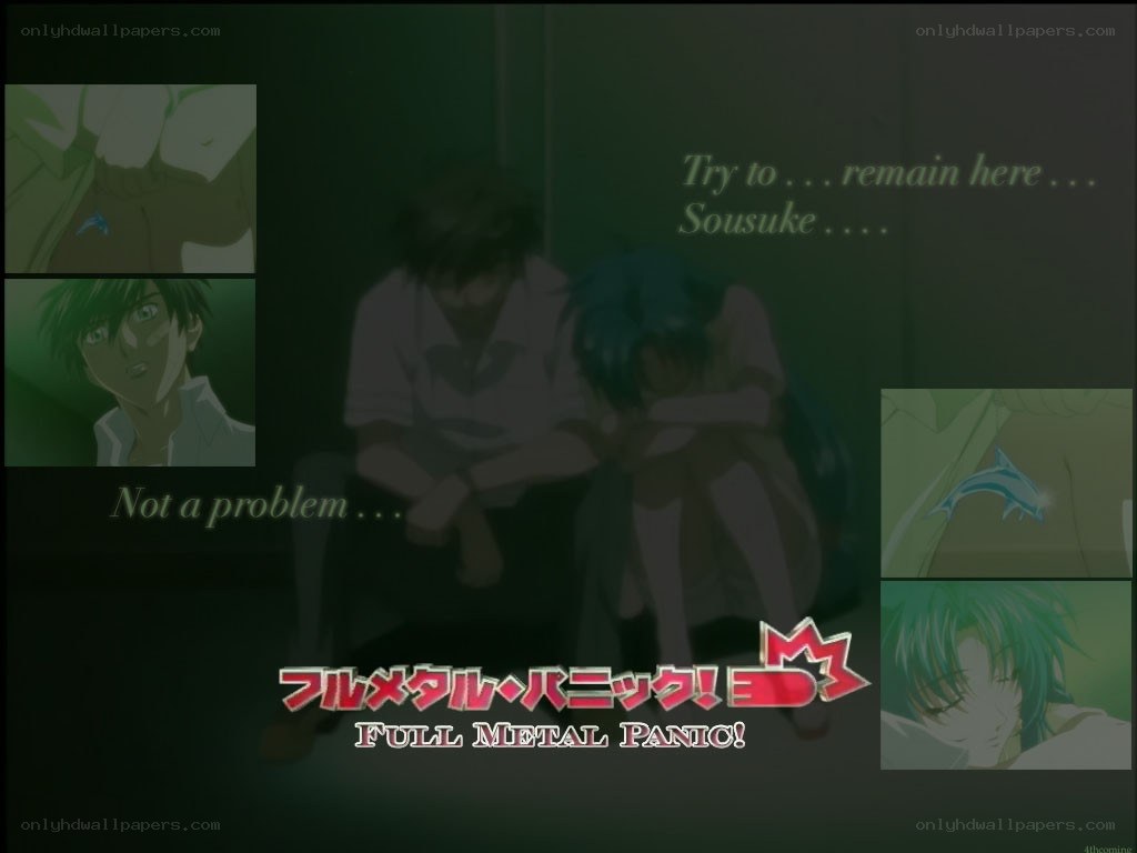 Full Metal Panic! scene with characters