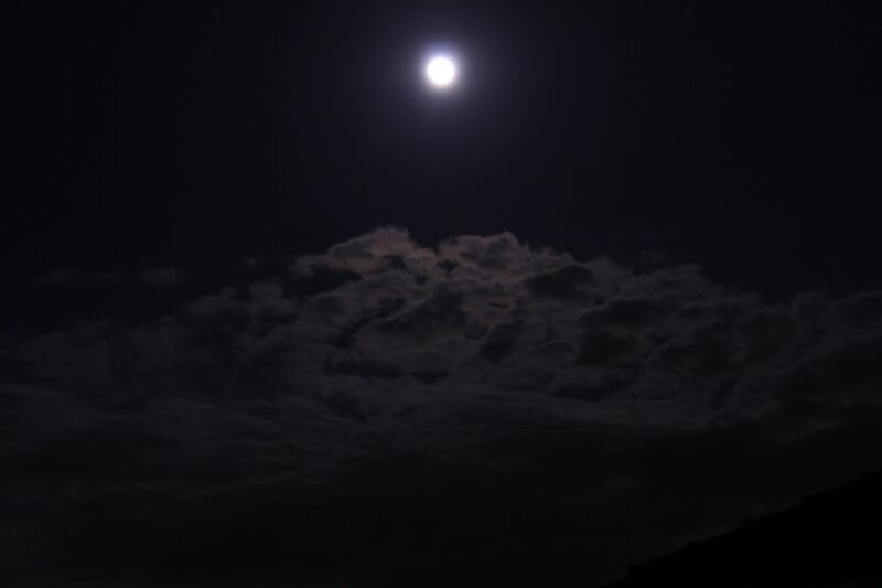 Full Moon Above Clouds