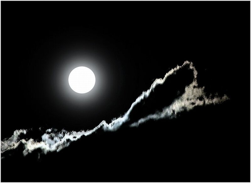 Full Moon and Clouds