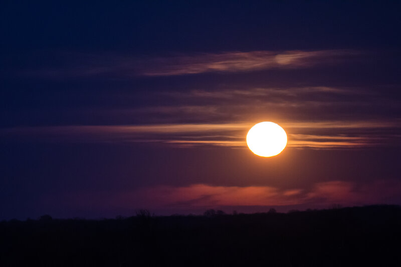 Full Moon at Dusk — Purple