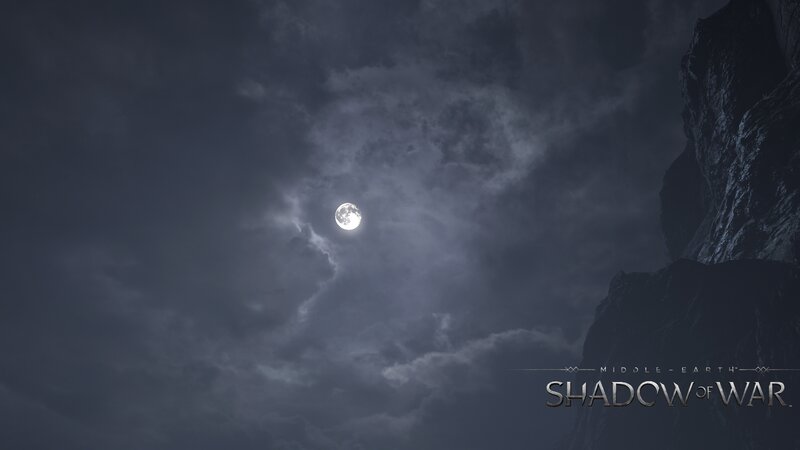Full Moon in Cloudy Sky — Gray, Dark, Dramatic