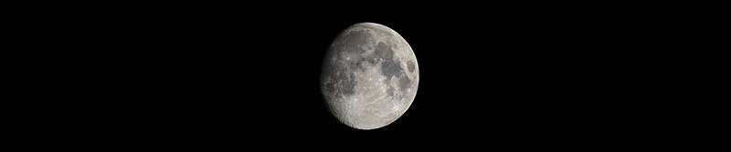 Full moon in dark sky