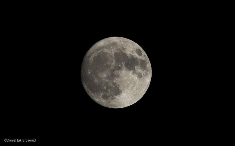 Full moon in night sky