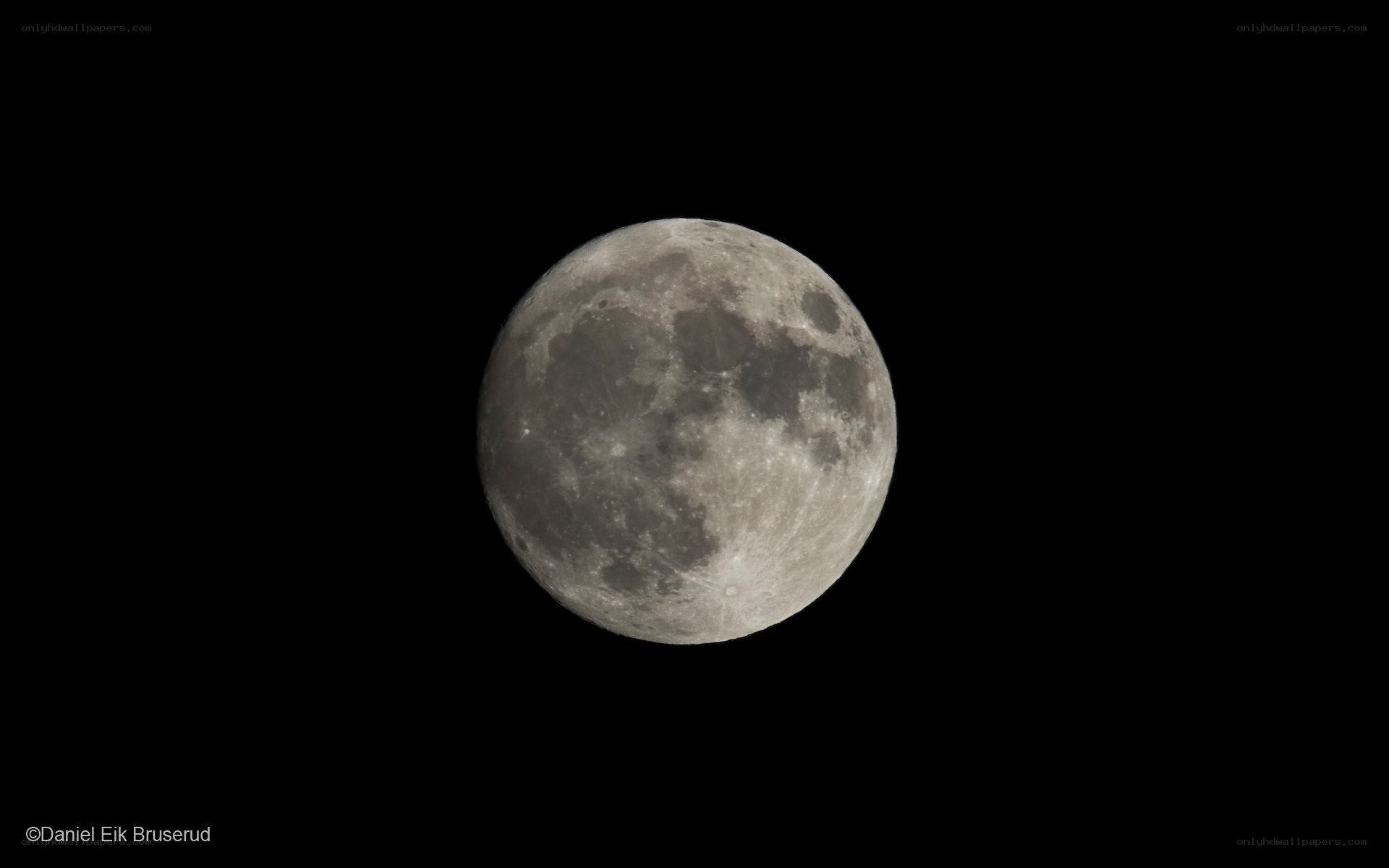 Full moon in night sky