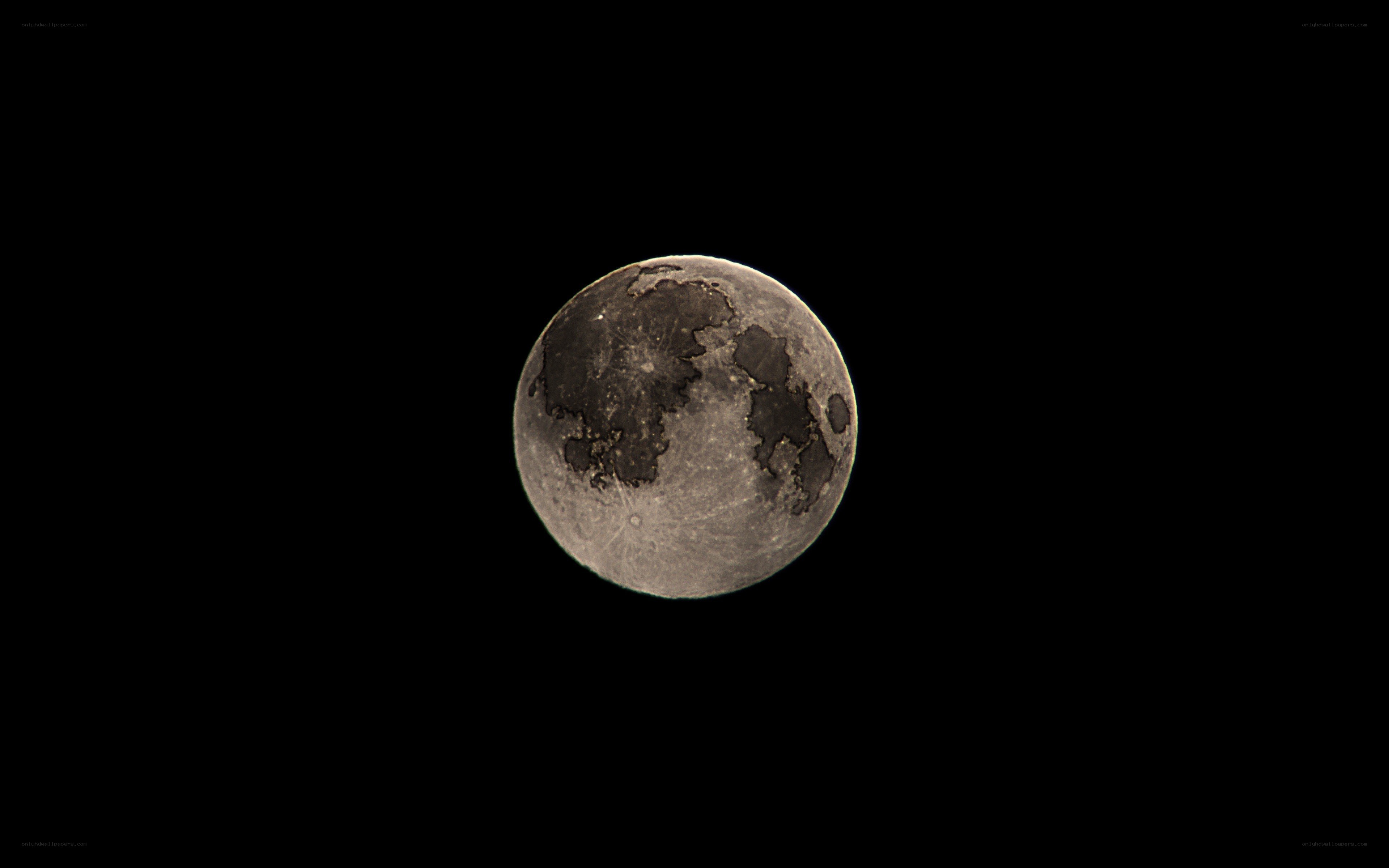 Full moon in night sky