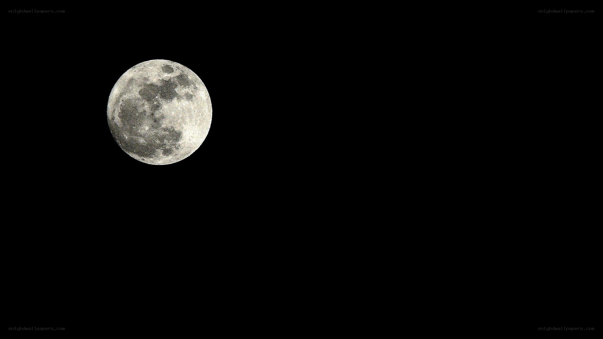 Full moon in night sky