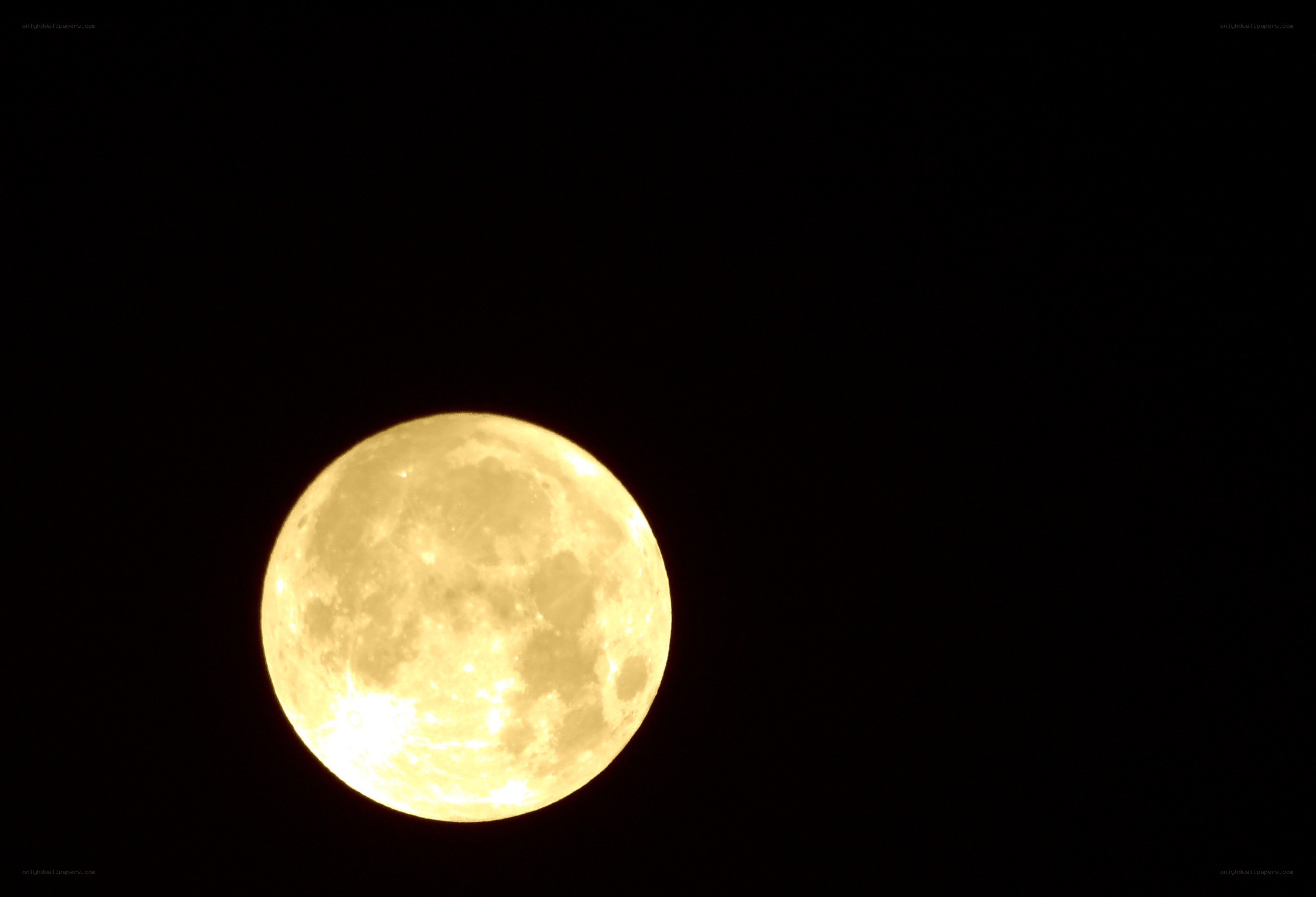 Full moon in night sky